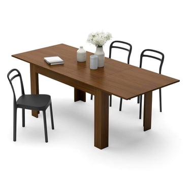 Mobili Fiver Classico Extendable Dining Table – Walnut, 47.2 To 78.7 Inch, Made In Italy, Seats 6-8