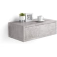 thumbnail image 1 of Mobili Fiver, Riccardo Floating nightstand, Concrete Effect, Grey, 17.7" x 9.8" x 6.1 ", Melamine-Finished, Modern Bedside Table, End Table, Italian Furniture, 1 of 17