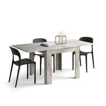  Mobili Fiver, Square Extendable Table, Eldorado, Grey  Concrete, Made in Italy - Tables