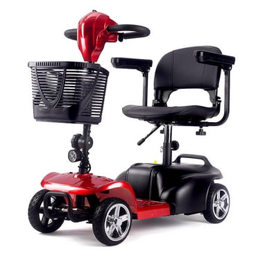 Mobility 4-Wheel Motorized Power Scooter, Red