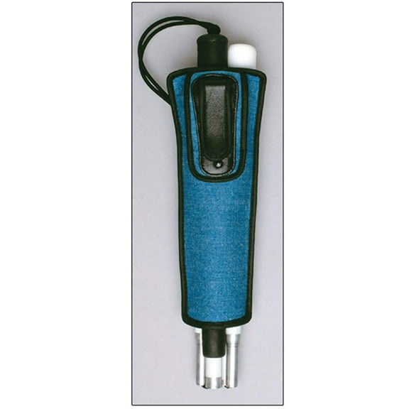 Mobility Cane Holster Blue Denim | 4-Section Cane Holder with Clip & Loop