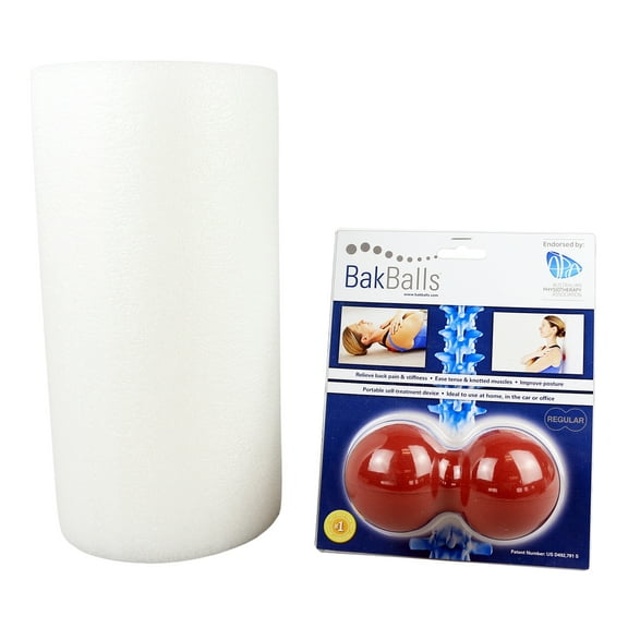 Mobility Kit- Regular- Bakballs, red, regular and 12" white foam roller, boxed
