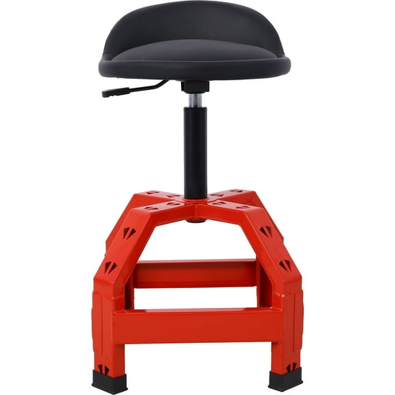 Mobility Pneumatic Swivel Stool 360 Degree Swivel Mechanic Seat Heavy Duty Mechanics Stool Effortlessly Maneuver Tools,Red