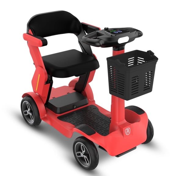 Mobility Scooter Adult & Seniors, 500W Motor All-Terrain 4 Wheels Electric Powered Scooter, 21Ah Removable Battery for 35 Miles Range, Heavy Duty Travel Scooter with Basket & Comfortable Seat