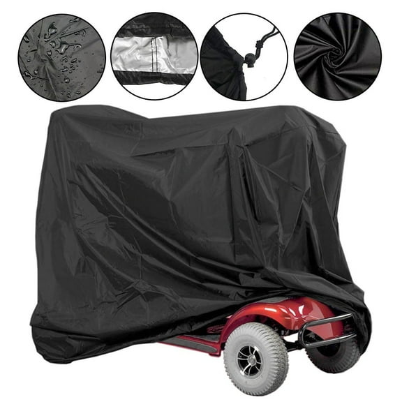 Mobility Scooter Cover Waterproof All-Weather Outdoor Indoor Protection Windproof Dust Snow Cover with Storage Bag for Motorbike Electric Scooter, 55x26x36 inch