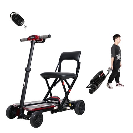 Electric Folding 4-Wheel Mobility Scooter, 300 lb Limit