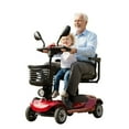 thumbnail image 1 of Mobility Scooter for Seniors/Adults – 350W Red Electric Wheelchair with LED Lights & Storage Basket, Adjustable Seat, 270lb Capacity, Easy-Fold Design, 1 of 9