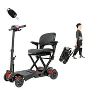 Mobility Scooter for Adults Senior, 4 Wheels Upgraded Electric Powered Chargeable Device for Travel, Lightweight and Portable,275 lbs,Red