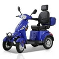 thumbnail image 1 of Secure Foldable 4-Wheel Mobility Scooter with Charger & Basket, Blue, 1 of 10