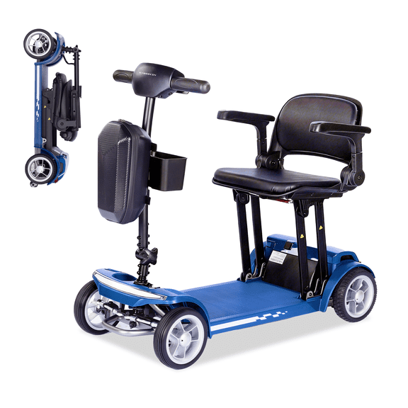 Mobility Scooters for Seniors & Adults, 12 Miles Lightweight 42lb 4-Wheel Airline Approved Foldable Mobility Scooter with 300 lb Capacity 12Ah Battery