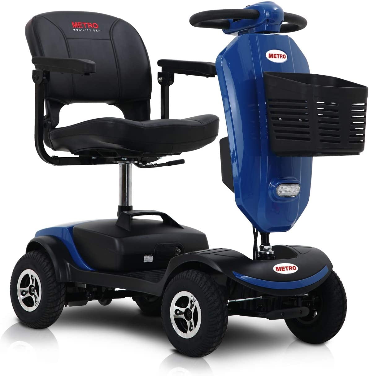 Mobility Scooters for Seniors, Heavy Duty 300W Motor 4 Wheel Electric Scooter with Windshield, Headlights & Rear LED Light, Holder, USB Charging Port, Gift Flag, 300lbs, Blue, SS113 - Walmart.com