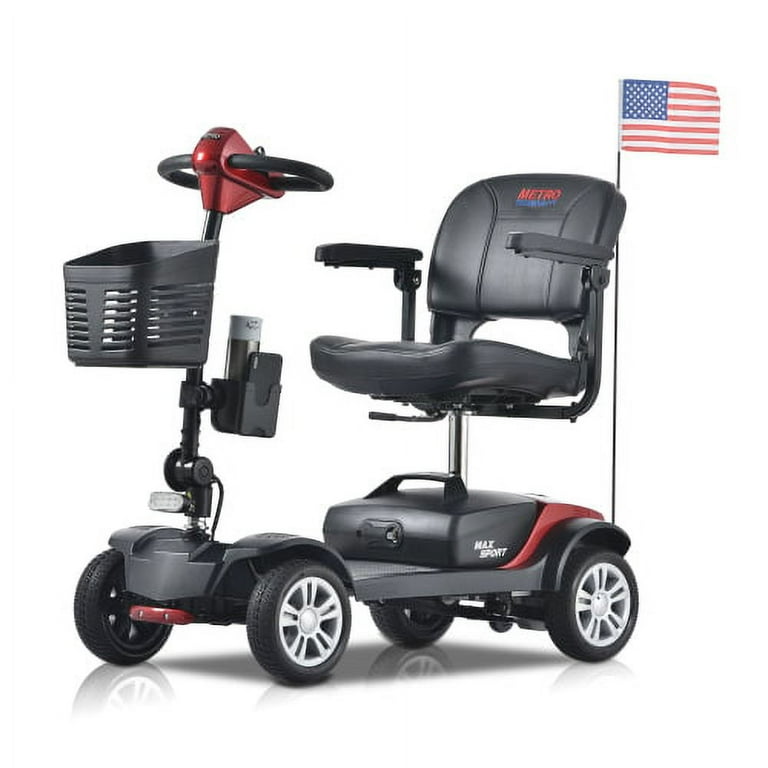 Mobility Scooters for Seniors Heavy Duty Handicap Electric Scooters with 4 Wheel Lightweight Compact Motorized Scooter with Headlights Outdoor
