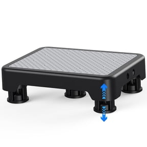 Mobility Step Stool for Adults & Seniors, Portable Anti-Slip Platform with 600lbs Capacity, Adjustable Height for Bathroom Kitchen Bedroom,Black-Gray