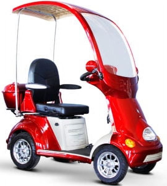 Mobility4less Power Buggy DX Electric Four Wheel Scooter, Red