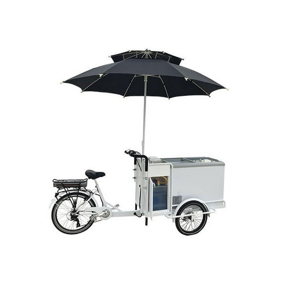 Mobility4less Unisex Electric Ice Cream Tricycle, White