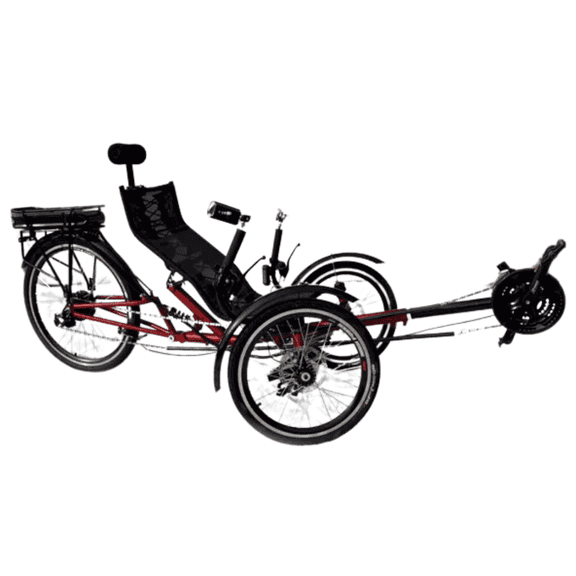 Mobilityscootrike ERT-36 Foldable Electric Recumbent Tricycle - Maximum Weight Capacity 400 lbs, Compact Folding Utility Trike for Adult Transport