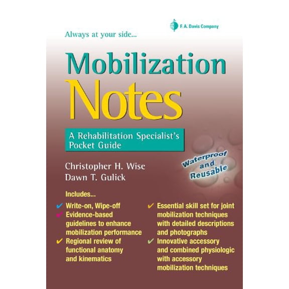 Pre-Owned Mobilization Notes: A Rehabilitation Specialist's Pocket Guide (Paperback) 0803620969 9780803620964