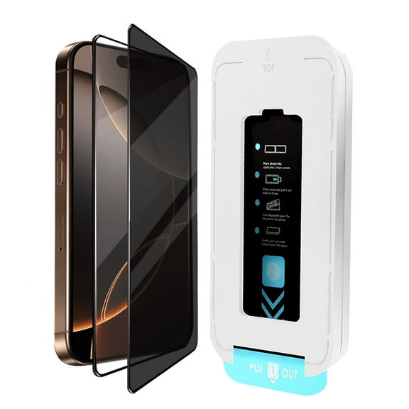 Mobily Accessories 2 Pack Combo Screen Protector for Iphone 16 Pro 6.3" - (Military Grade 9H+, Simple Install, Privacy & HD Clear) – Shatterproof, Anti-Spy, Full Edge Coverage, Full Install Kit