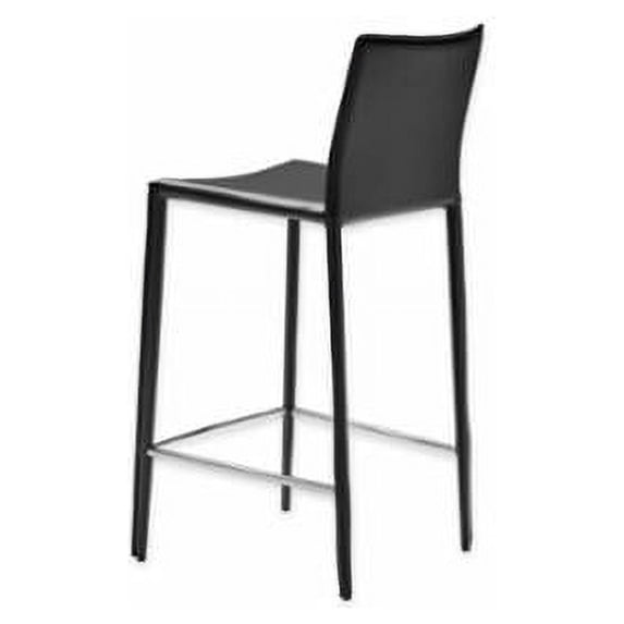 Mobital Zak 26" Leather Bar Stool in Black (set of 2)