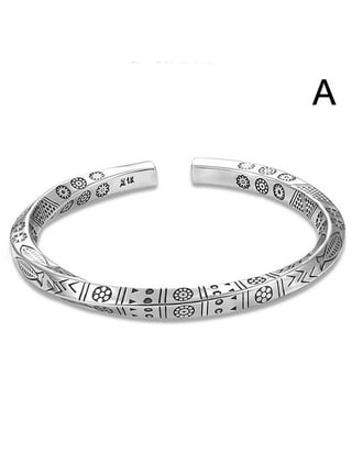 Fashion 925 Silver Fishtail Bracelet Gemstone Bangle Cuff Women Wedding  Jewelry