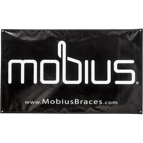 Mobius Products Banner Black/White 3' x 5' 3' x 5'