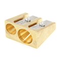 thumbnail image 1 of Mobius & Ruppert Brass Wedge Double-Hole Pencil Sharpener, 1 of 2