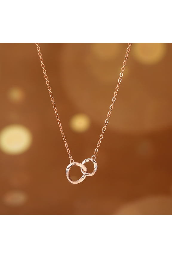 Mobius Strip Necklace Female Summer Circle Clavicle Chain