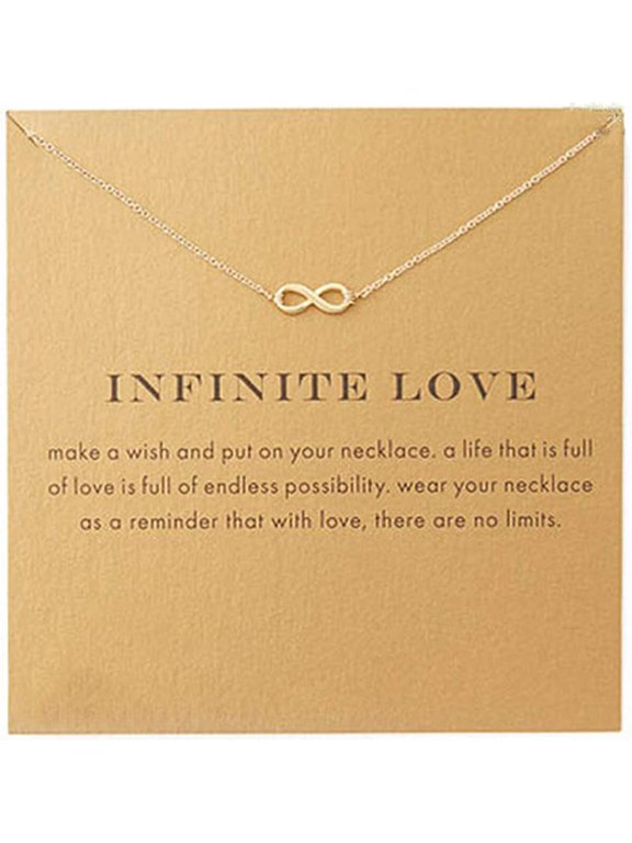 Mobius Strip Necklace Single Layer Gold Circle Pendant, Infinity Symbol Delicate Choker Necklace for Women Gift