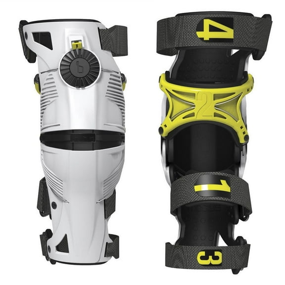 Mobius X8 Knee Braces White/Acid Yellow XS