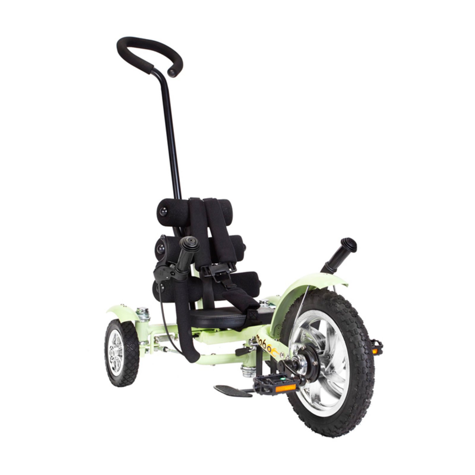 Mobo Mega Mini: The Roll-to-Ride 3-Wheeled Cruiser Tricycle, Push & Pedal Ride On Toy, Green - image 1 of 7