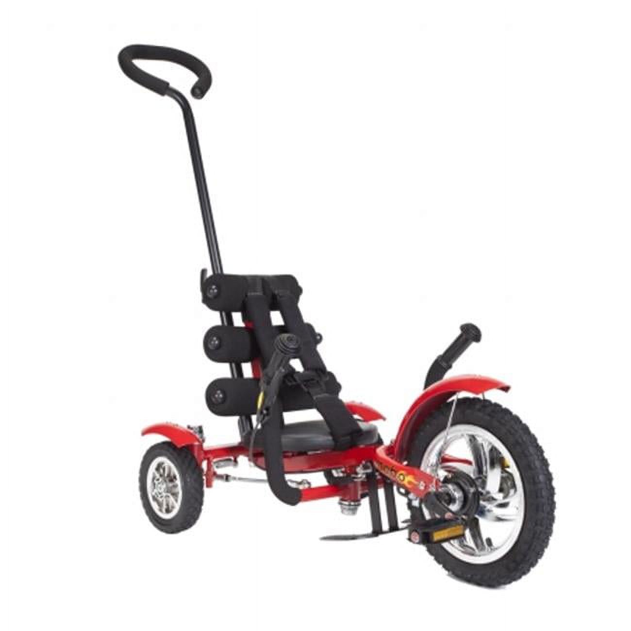 Mobo Mega Mini: The Roll-to-Ride 3-Wheeled Cruiser Tricycle, Push & Pedal Ride On Toy, Red - image 1 of 6