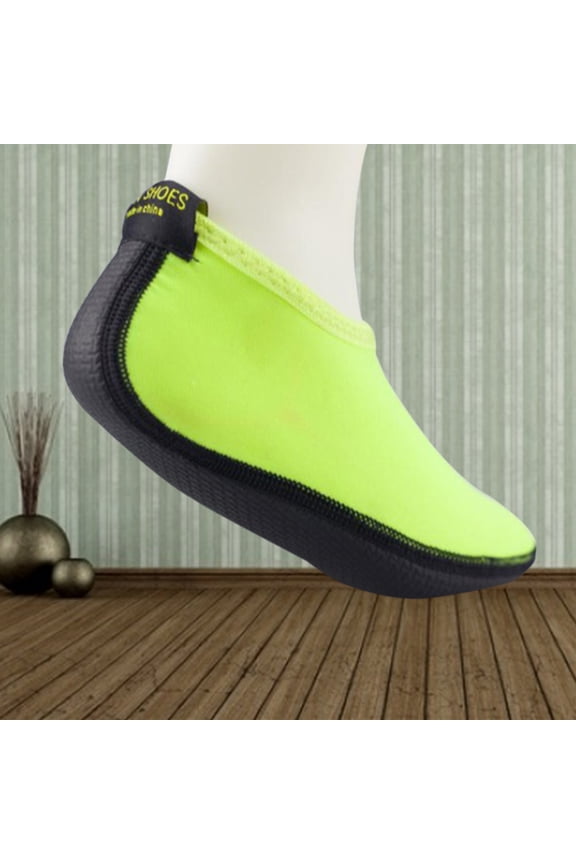 1 Pair Fluorescent Green Rubber Socks for Diving Swimming Surfing Water Sports