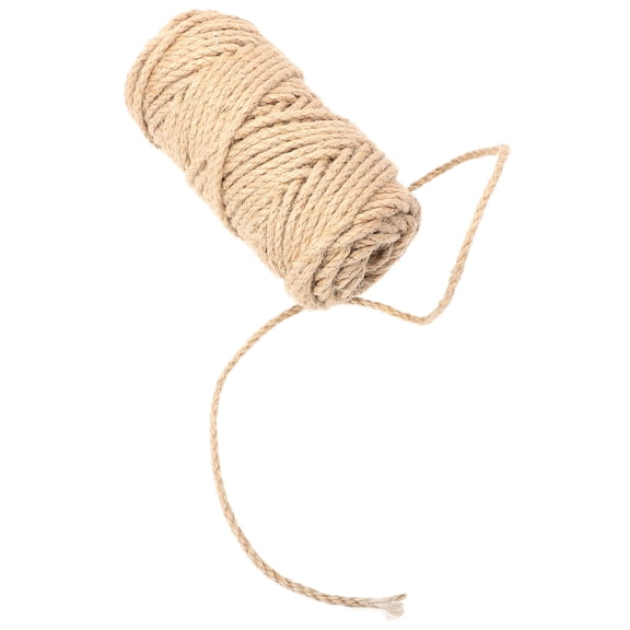 Mobutofu 1 Roll Natural Fiber Handmade Knitted String Rope for Crafts Decoration 50m x 0.2in