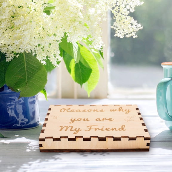 Mobutofu Wooden Card Storage Box Set with Heart for Daily Use, Multi-Compartment Organizer