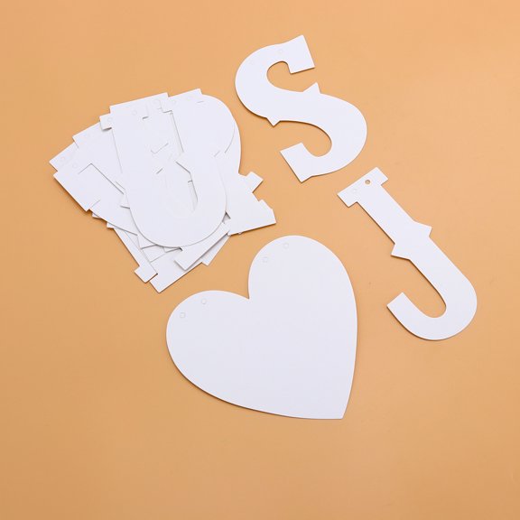 Mobutofu Just Married Banner White Paper Gar with Heart Decoration for Wedding Party and Bridal Shower