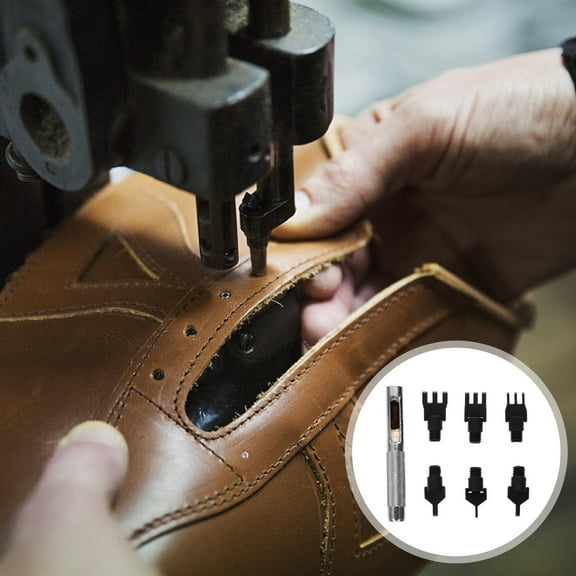 Mobutofu 1 Set Leather Stitching Tool Hole Punches Stitching Tool for Professionals Silver 3.14X0.39X0.39 Inch