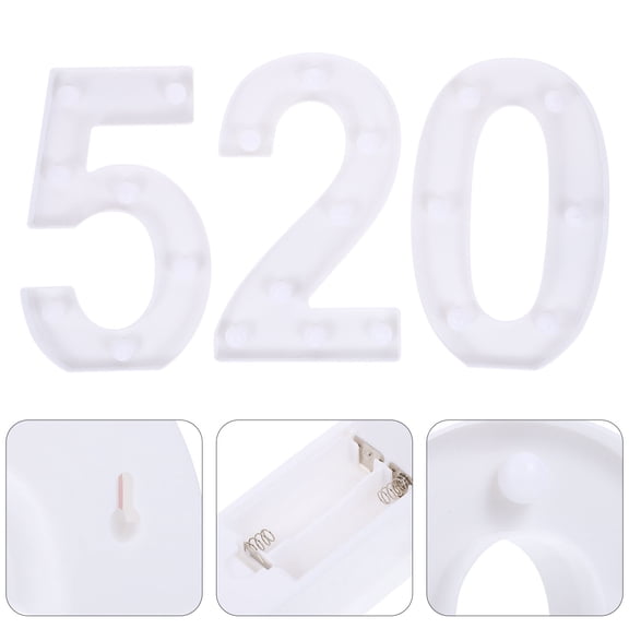 Mobutofu 1 Set Led Light Number for Couples Decorative Lighting 21.5X13CM