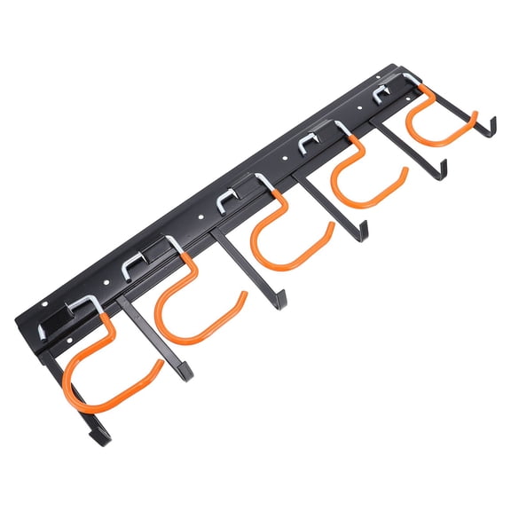 Mobutofu Wall-Mounted Mop Holder and Tool Organizer, 44 x 5.3 Inches, Heavy Duty Storage Solution for Garden and Home