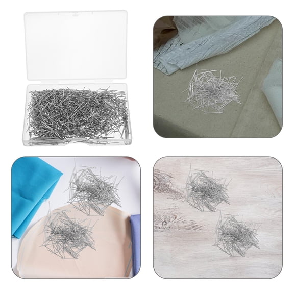 Mobutofu 1000Pcs Flat Head Sewing Pins for Dressmaking Jewelry Craft with Precision Positioning