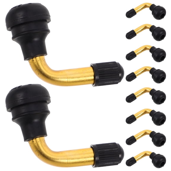 Mobutofu 10Pcs Assorted Color Rubber Copper Abs Valves Stems for Tubeless Tire Valve Stem