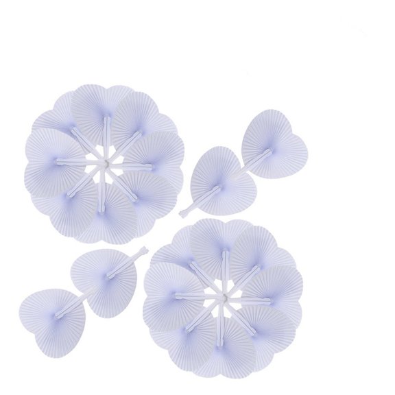 Mobutofu 10Pcs Handheld Heart Shape Plastic Fans for Wedding Party Favors Romantic Bridal Decorations