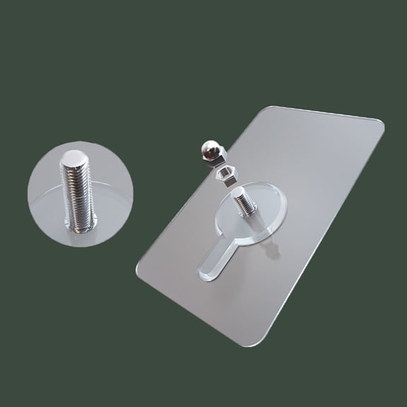Mobutofu 10Pcs Invisible Traceless Hooks Non-Trace Stick Wall Hook for Photo Frame and Clothes Hanging