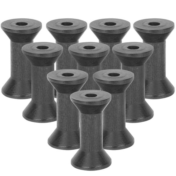 Mobutofu Natural Wooden Spools for Yarn Winding - Safe, Durable, 10Pcs