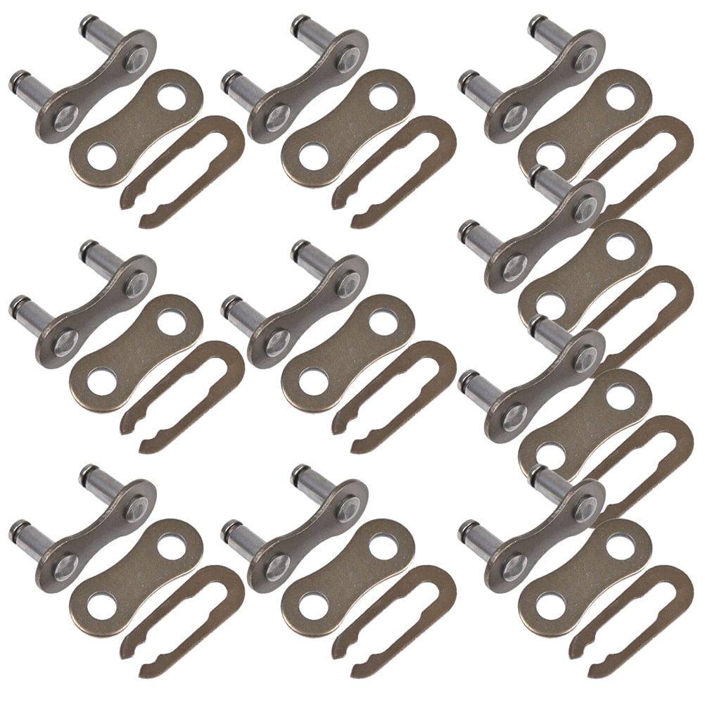 Mobutofu 10Pcs Plated Silver Missing Link Bike Chain Connector Reusable ...