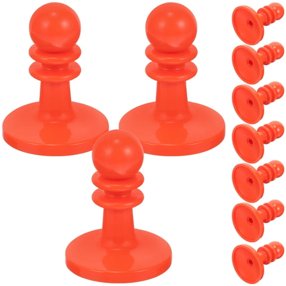 Mobutofu 10Pcs Red Plastic Awning Hat For Tent Poles And Camping Umbrella Hat Cap 2.7X2X2in