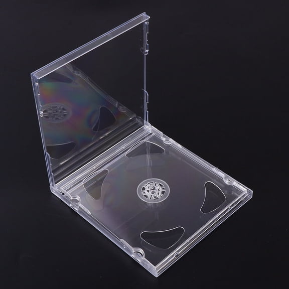 Mobutofu 10Pcs Transparent Cd Storage Boxes Portable Media Video Cases for Convenient Dual Disc Holding