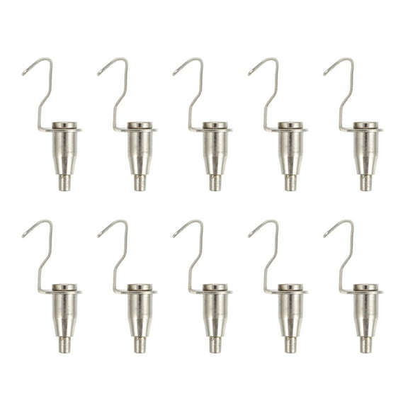 Mobutofu 10Pcs Zinc Alloy Wire Rope Hook Hanger for Picture Hanging Hardware Silver 2.4x0.8x0.7in