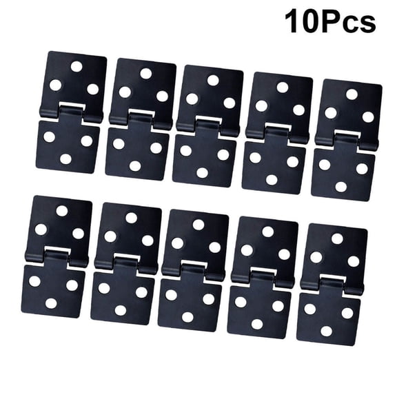 Mobutofu 10-Pack Black Kitchen Cupboard Hinges, Anti-Rust Cabinet Door Hardware