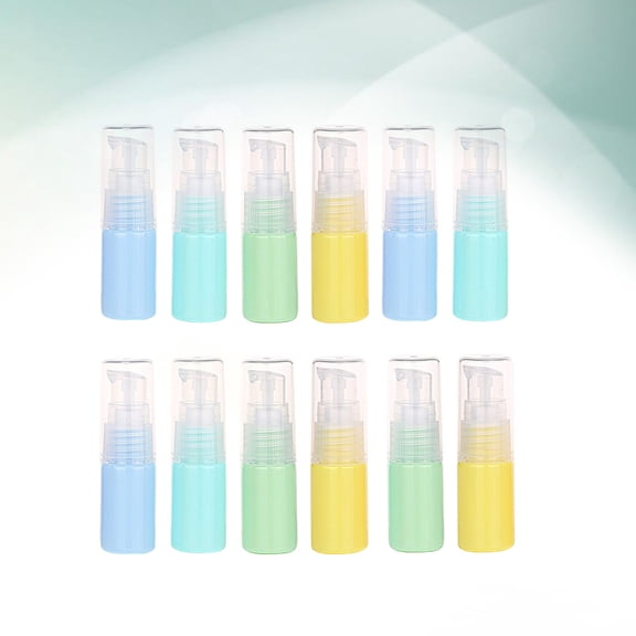 Mobutofu Refillable Travel Bottles Assorted Color for Serums Creams and Lotions 12Pcs
