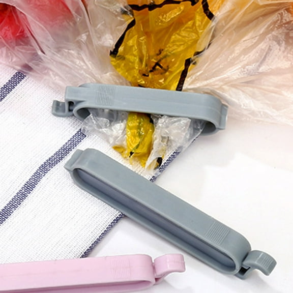 Mobutofu 12Pcs Set Snack Bag Sealing Clips Plastic Fresh Sealing Clamp for Kitchen